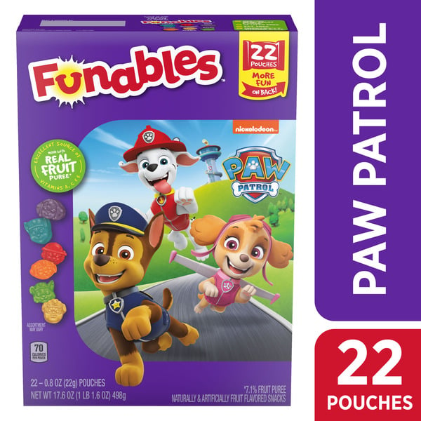 Fruit & Vegetable Snacks Licensed Fruit Snacks Fruit Snacks, Paw Patrol hero