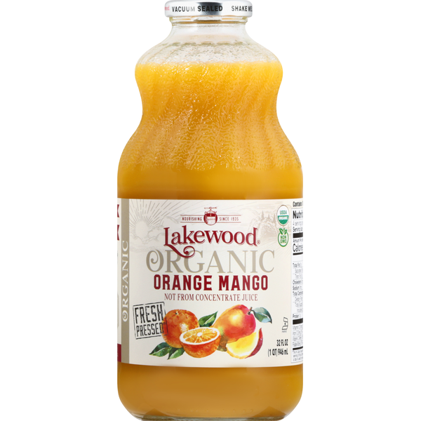 Juice & Nectars Lakewood 100% Juice, Organic, Orange Mango hero