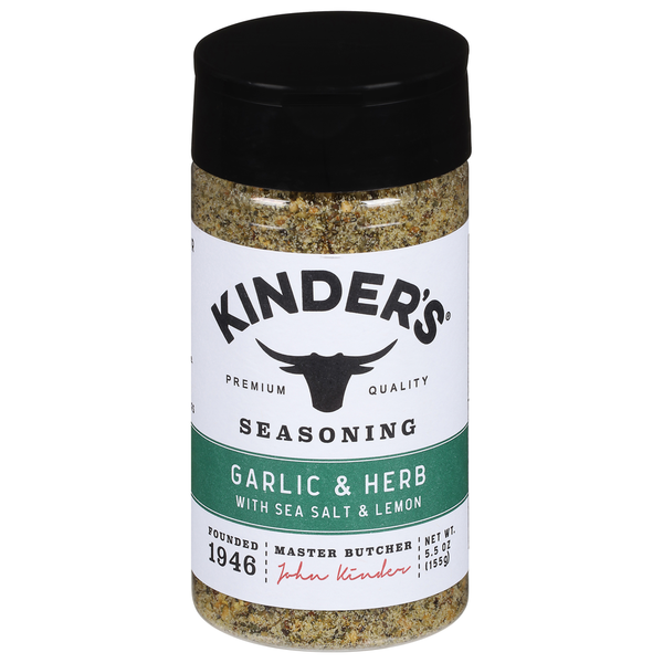 Kinder's Seasoning, with Sea Salt & Lemon, Garlic & Herb hero