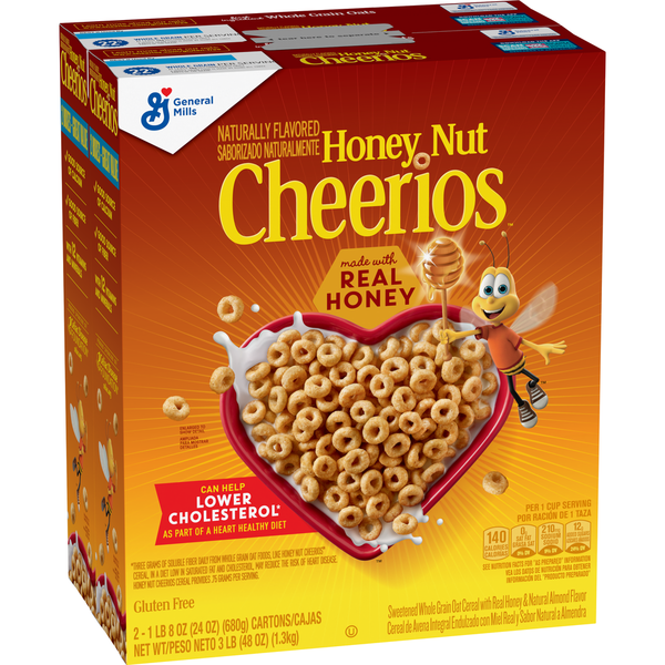 Cereal Honey Nut Cheerios Heart Healthy Cereal With Happy Heart Shapes hero