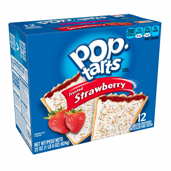 Breakfast Bars & Pastries Pop-Tarts Toaster Pastries, Breakfast Foods, Frosted Strawberry hero