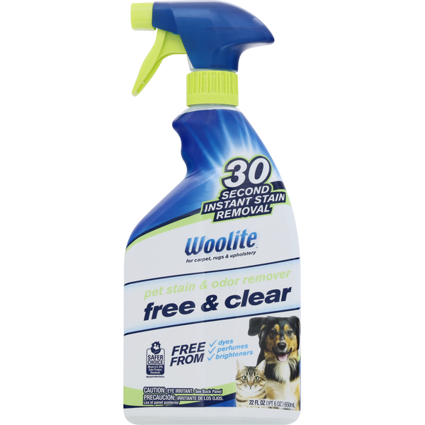 Dog Food & Care Woolite Pet Stain & Odor Remover, Free & Clear hero