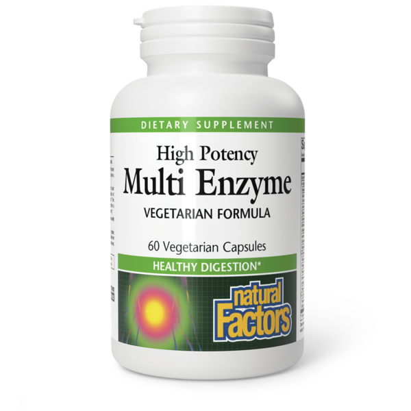 Digestive Aids/Enzymes/Cleanses Natural Factors High Potency Multi Enzyme Vegetarian Formula hero