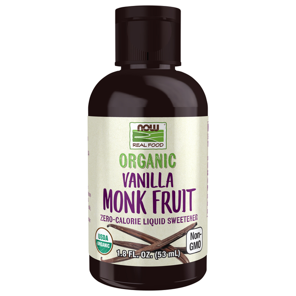 Baking Ingredients NOW Monk Fruit Vanilla Liquid, Organic hero