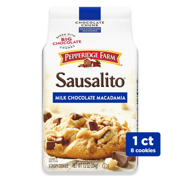 Packaged Cookies Pepperidge Farm Crispy Milk Chocolate Macadamia Nut Cookies hero