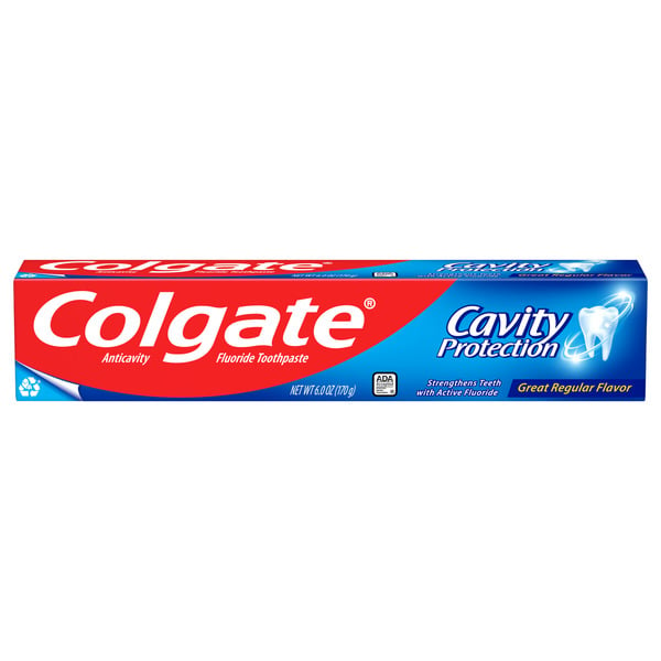 Oral Hygiene Colgate Toothpaste With Fluoride, Great Regular Flavor hero