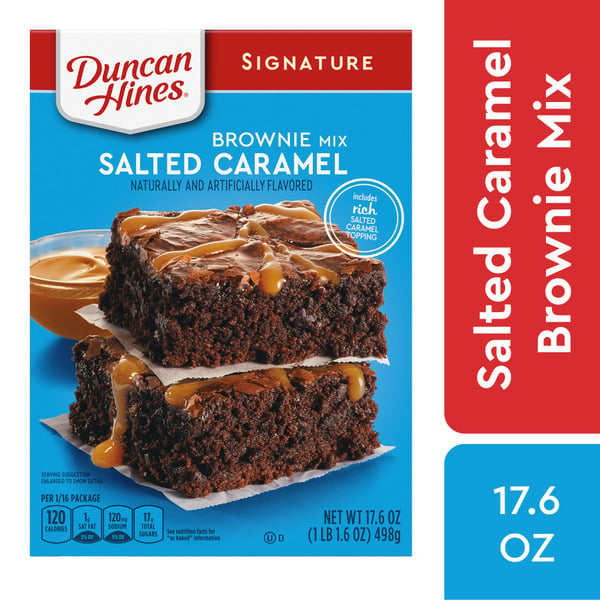 Doughs, Gelatins & Bake Mixes Duncan Hines Salted Caramel Brownie Mix, Baking Mix hero