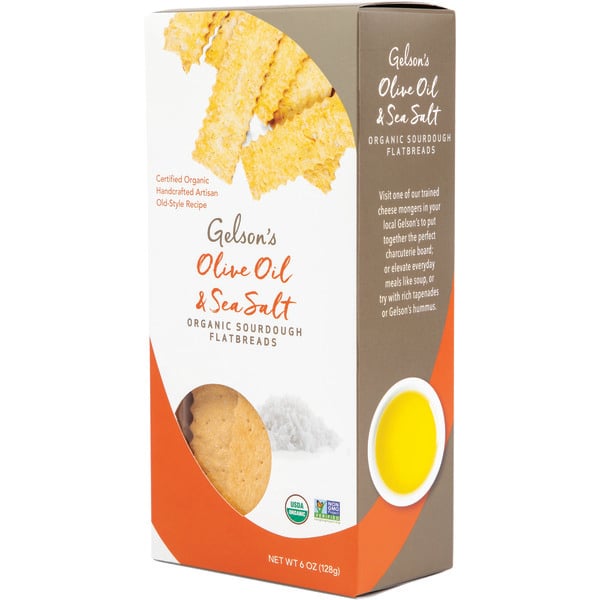 Candy & Chocolate Gelson's Olive Oil & Sea Salt Flat Bread Crackers hero