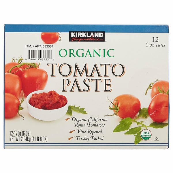 Canned Fruit & Vegetables Kirkland Signature Organic Tomato Paste, 12 x 6 oz hero