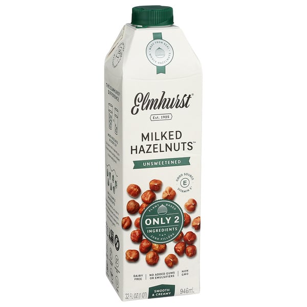 Soy & Lactose-Free Elmhurst Unsweetened Hazelnut Milk hero