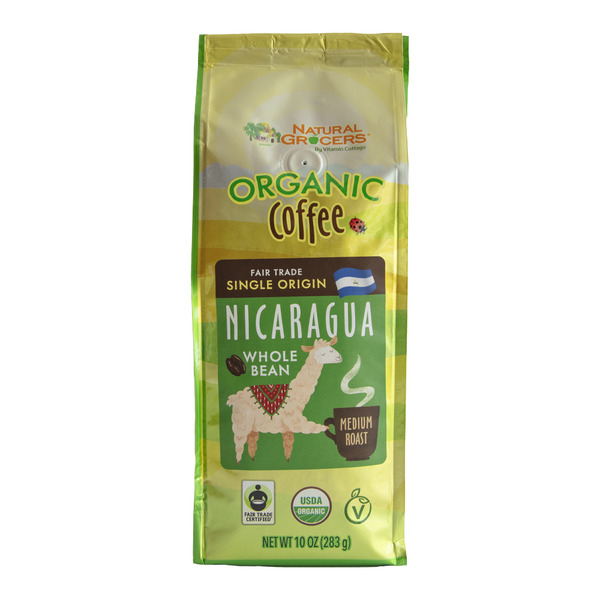 Coffee Natural Grocers Organic Nicaragua Whole Bean Coffee hero