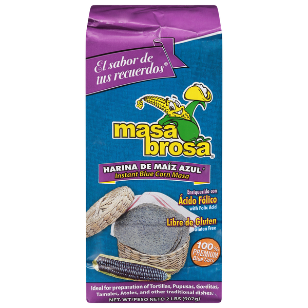 Bulk Flours & Powders Masa Brosa Blue Corn Masa, Instant hero