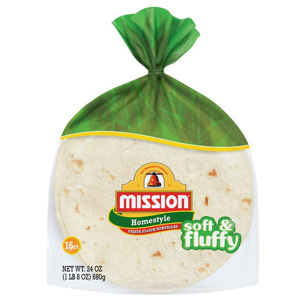 Tortillas & Flat Bread Mission Homestyle Fajita Flour Tortillas hero