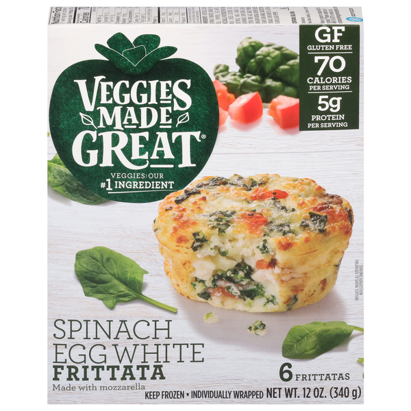 Kosher Foods Veggies Made Great Frittata, Spinach Egg White hero