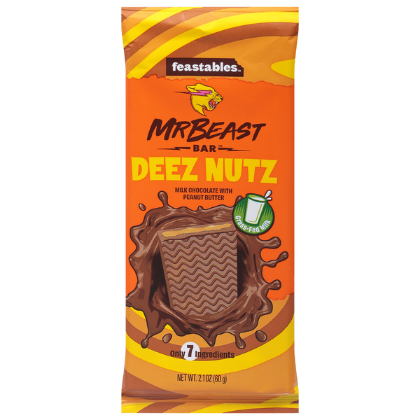 Feastables Mr Beast Bar, Deez Nutz hero