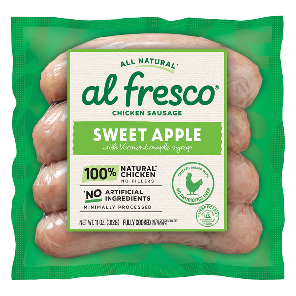 al fresco Chicken Sausage, Sweet Apple hero