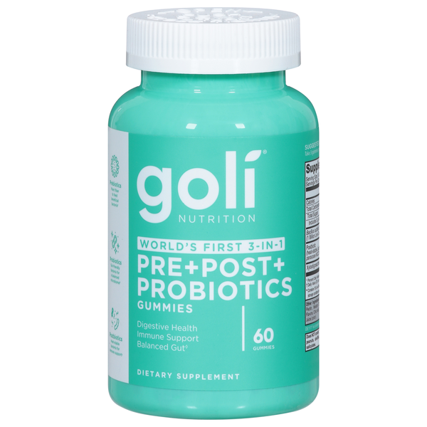 Goli Nutrition Pre + Post Probiotics, Gummies hero