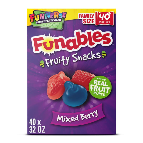 Fruit & Vegetable Snacks Funables Fruity Snacks Mixed Berry Flavored Snacks hero