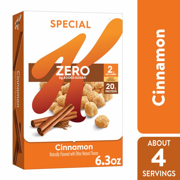 Cereal Kellogg’s Special K Breakfast Cereal, Keto Friendly, Protein Cereal, Cinnamon hero