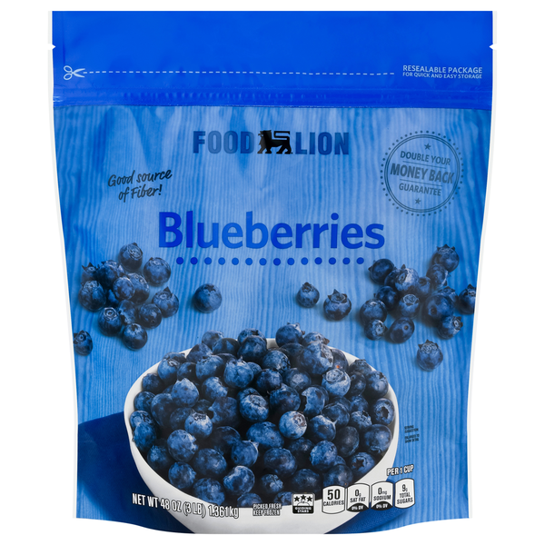 Frozen Produce Food Lion Blueberries hero