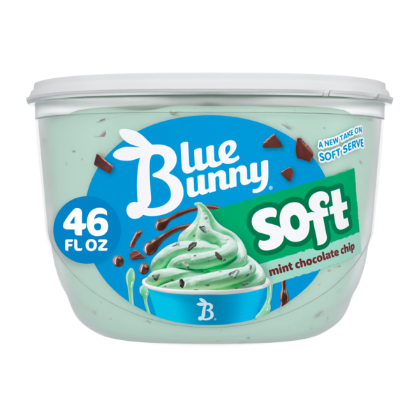 Ice Cream & Ice Blue Bunny Mint Chocolate Chip Frozen Dairy Dessert hero