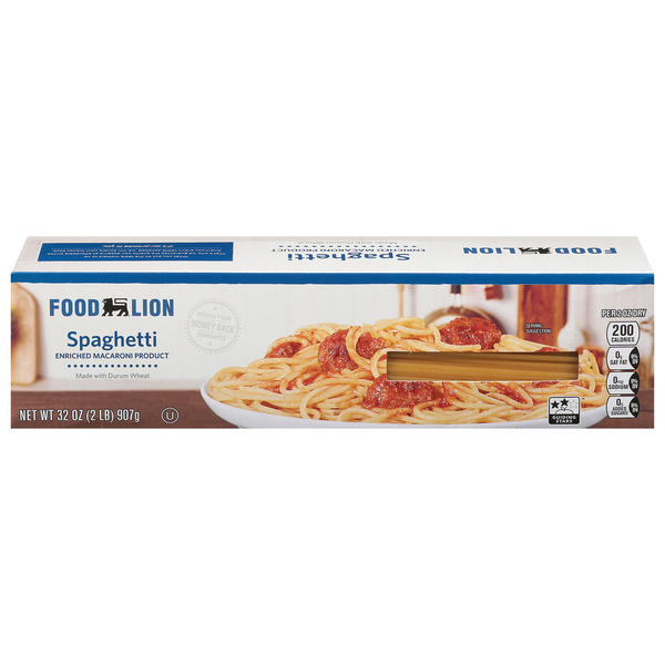 Dry Pasta Food Lion Spaghetti, Classic, Box hero