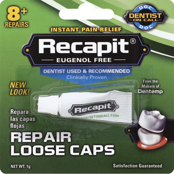 Oral Hygiene Recapit Pain Relief, Instant, Eugenol Free hero