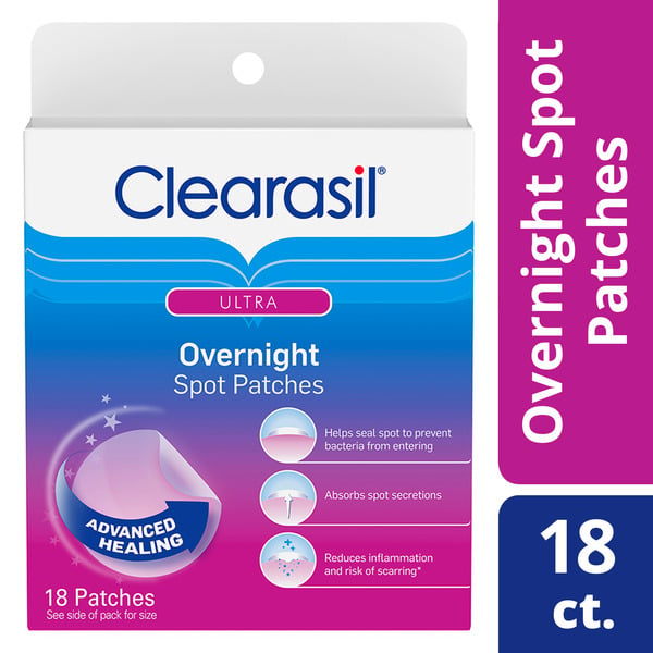 Facial Care Clearasil Overnight Spot Patches, Helps Eliminate Acne & Pimples, Reduces Inflammation hero