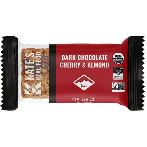 Energy & Granola Bars Kate's Real Food Organic Snack Bar, Dark Chocolate Cherry & Almond hero