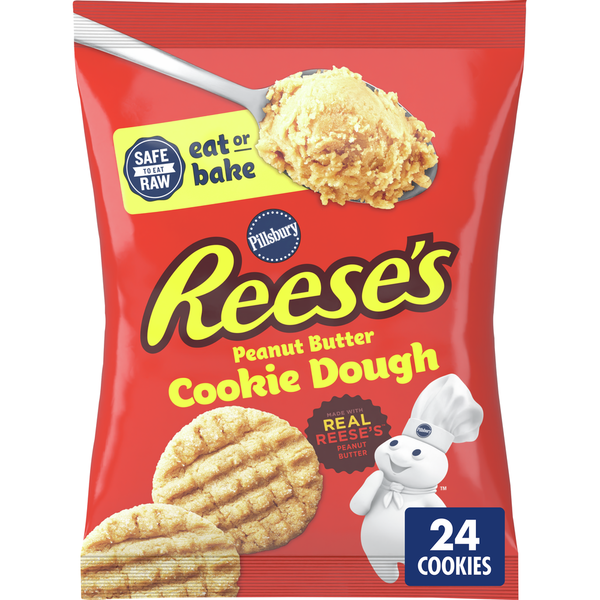 Doughs, Gelatins & Bake Mixes Pillsbury Eat or Bake REESE'S Peanut Butter Cookie Dough hero