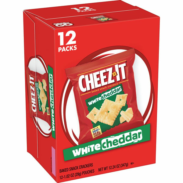 Crackers Cheez-It Baked Snack Crackers, Cheese Crackers, Office and Kids Snacks, White Cheddar hero