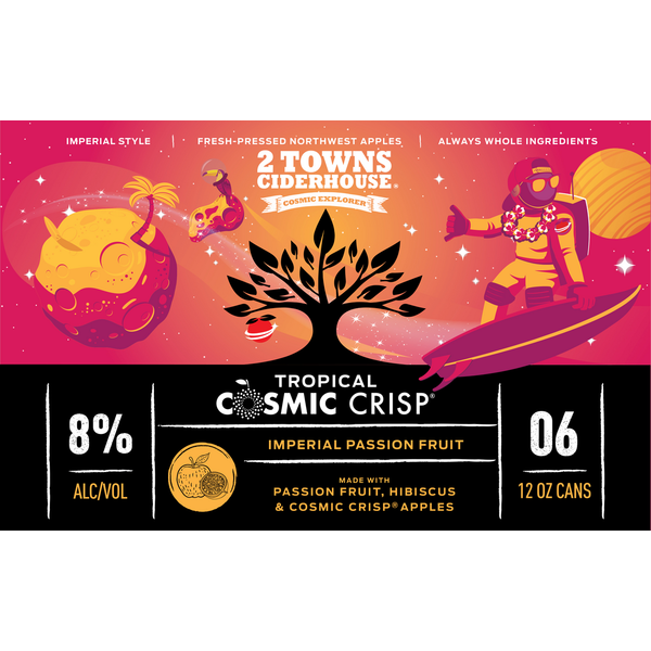 Beers & Coolers 2 Towns Ciderhouse Tropical Cosmic Crisp hero