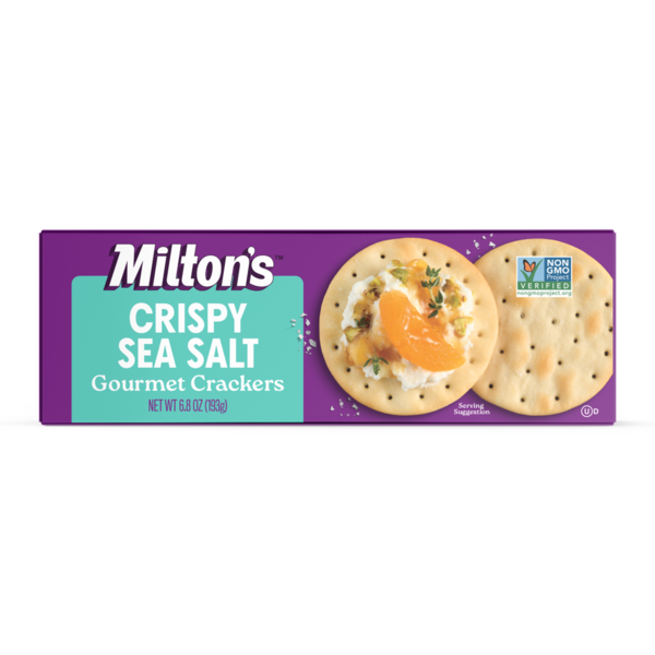 Crackers Milton's Gourmet Crackers, Crispy Sea Salt hero