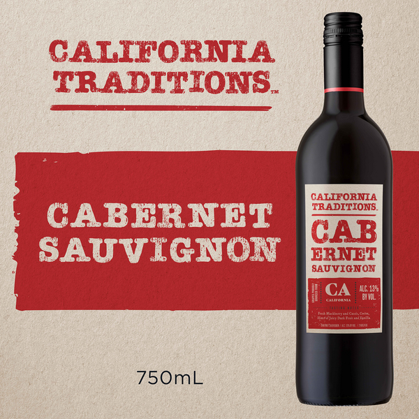 Featured Items California Traditions Cabernet Sauvignon Red Wine 750ml hero