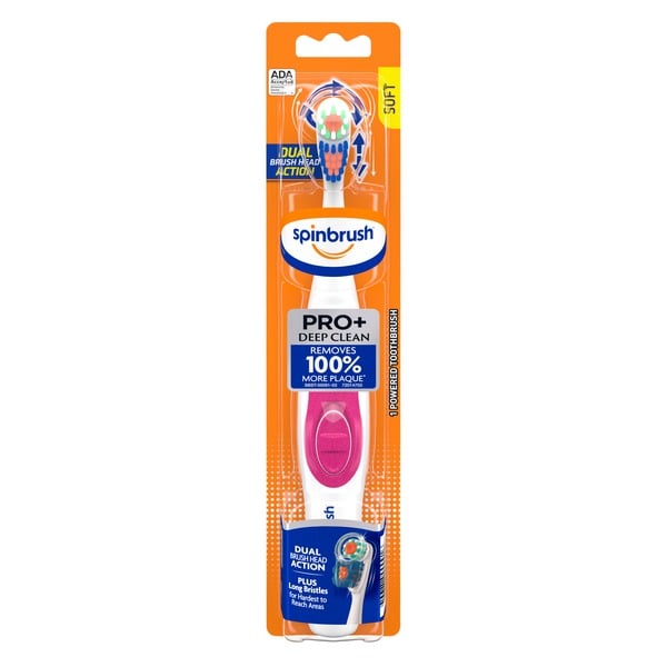 Oral Hygiene Arm & Hammer Pro+ Deep Clean Battery-Operated Toothbrush –  Battery Powered Toothbrush Removes 100% More Plaque- Soft Bristles -Batteries Included hero