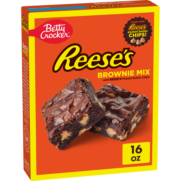 Doughs, Gelatins & Bake Mixes Betty Crocker REESE'S Brownie Mix With REESE’S Peanut Butter Chips hero