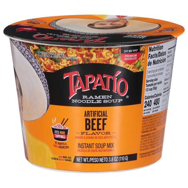 Instant Foods Tapatio Ramen Noodle Soup, Beef Flavor hero