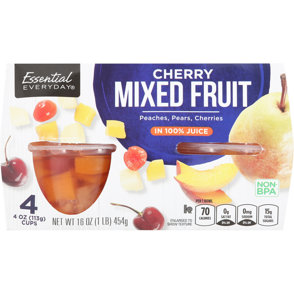 Juice & Nectars Essential Everyday Mixed Fruit, Cherry, in 100% Juice hero