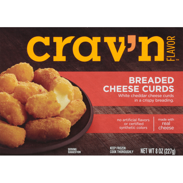 Frozen Appetizers & Sides Crav'n Flavor Cheese Curds, Breaded hero