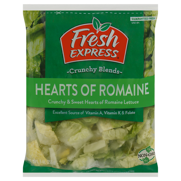 Packaged Produce & Salad Fresh Express Hearts of Romaine hero