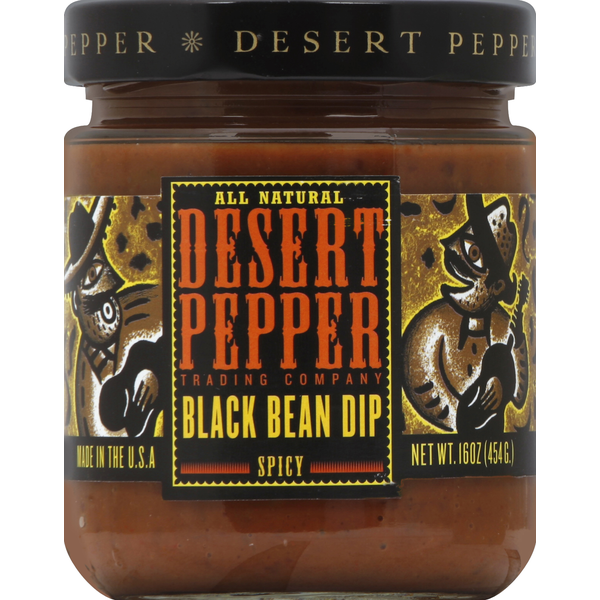 Preserved Dips & Spreads Desert Pepper Trading Co. All Natural Black Bean Dip Spicy hero