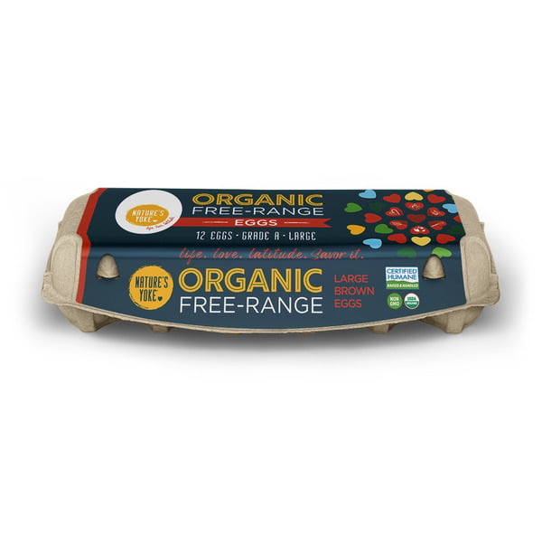 Eggs Nature's Yoke Organic Free-Range Large Brown Eggs hero