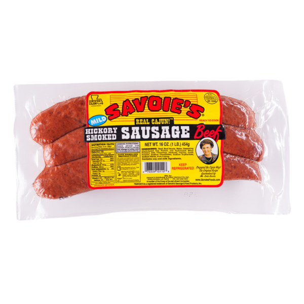 Hot Dogs, Bacon & Sausage Savoie's Smoked Sausage, Beef Mild hero