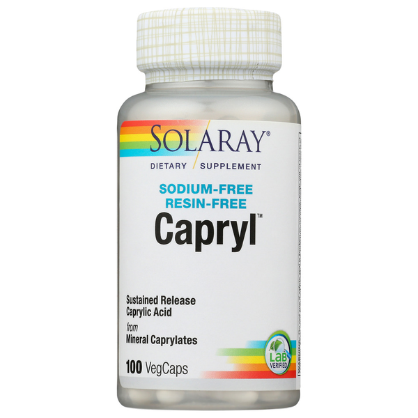 Probiotics & Digestion Solaray Capryl, Caprylic Acid Formula hero