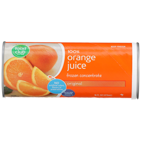 Juice & Nectars Food Club 100% Original Orange Juice Frozen Concentrate hero