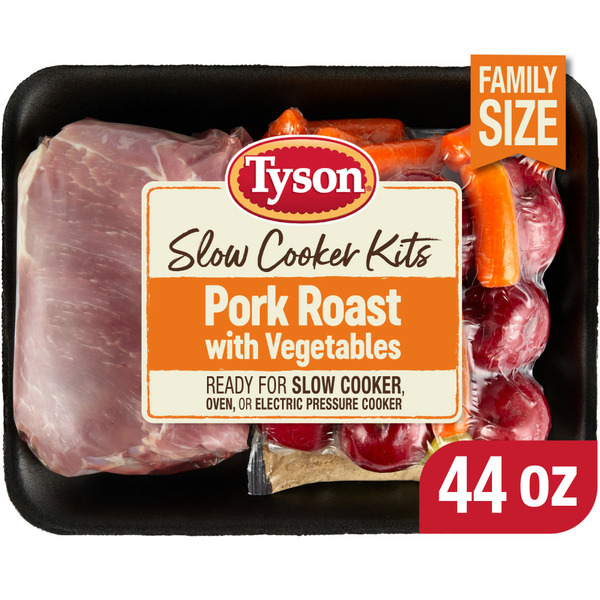 Packaged Meat Tyson Slow Cooker Pork Roast with Vegetables Family Size Meal Kit hero