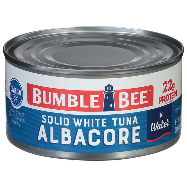 Canned Meat & Seafood Bumble Bee Tuna, in Water, White, Solid, Albacore hero