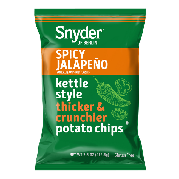 Chips & Pretzels Synder's of Berlin Jalapeño Kettle Style Potato Chips hero