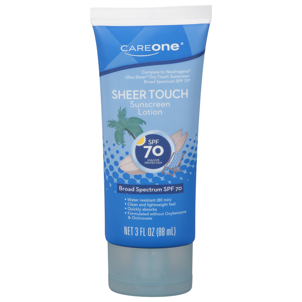 Facial Care CareOne Sunscreen Lotion, Sheer Touch, Broad Spectrum SPF 70 hero