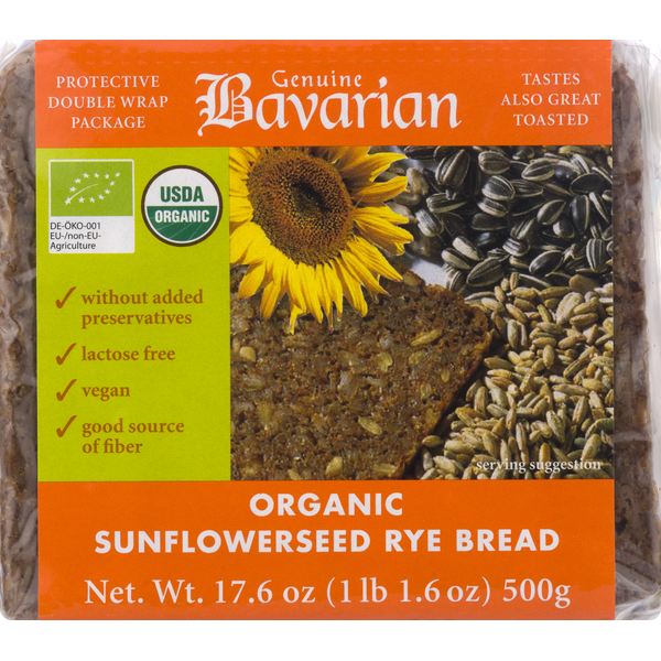 Bread Genuine Bavarian Bread, Organic, Sunflowerseed Rye hero